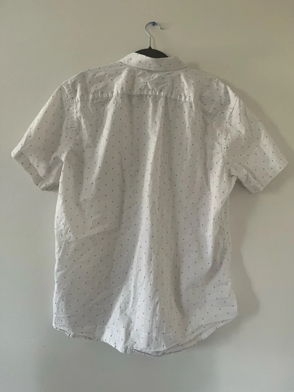 Banana Republic Summer Short Sleeve Button Up Shirt XL Cotton Micro Print Casual